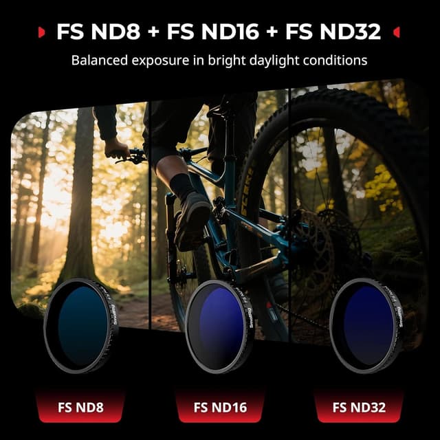 Detalle de SmallRig ND-Filter-Set für DJI Osmo Action 5 Pro/Action 4 (5-teilig) – CPL, FS ND8/ND16/ND32 & Silikon-Linsenabdeckung