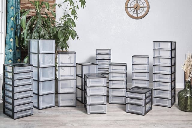 Thumbnail 6 de Iris Ohyama cassettiera in plastica DDOCH-2005, 5 cassetti medi, per A4/A5/A6 in nero