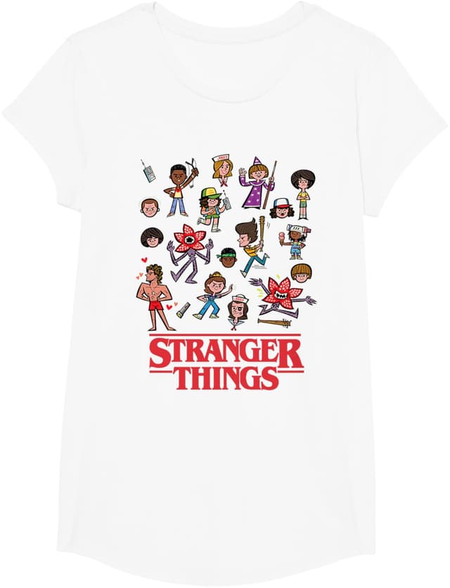 Thumbnail 3 de Stranger Things Camiseta personajes cartoon