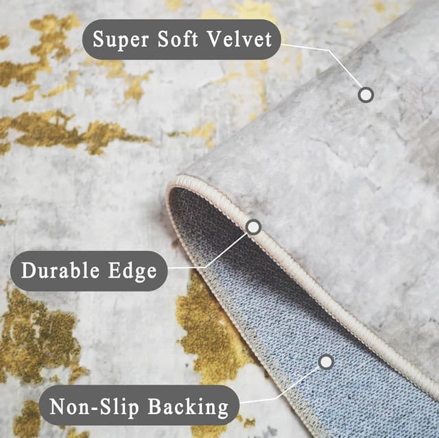 Thumbnail 2 de vivorug Ultra Soft Area Rug 6x9, Non-Slip Abstract Carpet 🏠