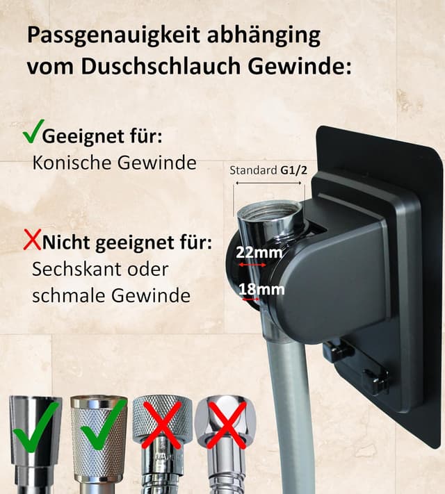 Thumbnail 6 de Duschkopfhalterung ohne Bohren mit 14 kg