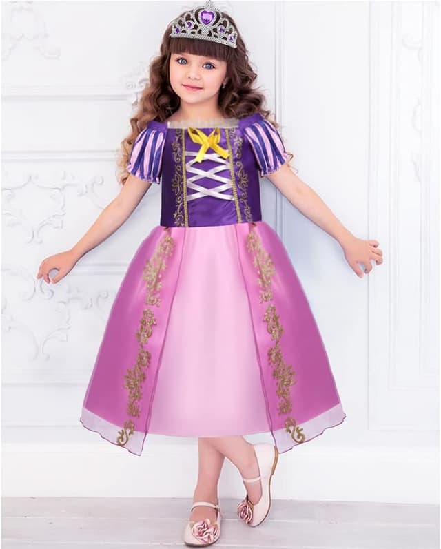 Thumbnail 5 de ACWOO Disfraz Rapunzel Niña morado