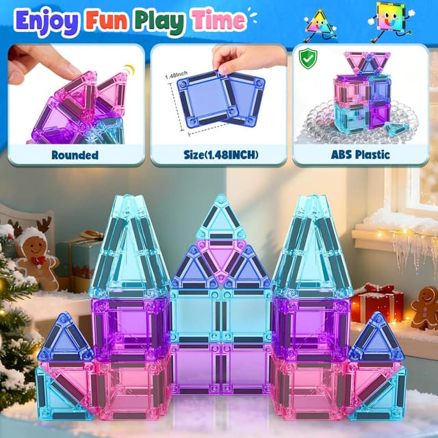 Detalle de Soyee Magnetic Tiles 36pcs Travel Set 🧩