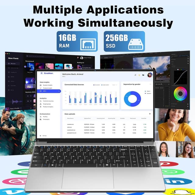 Thumbnail 4 de MITUNTUN 2026 Laptop 15.6" 16GB 256GB