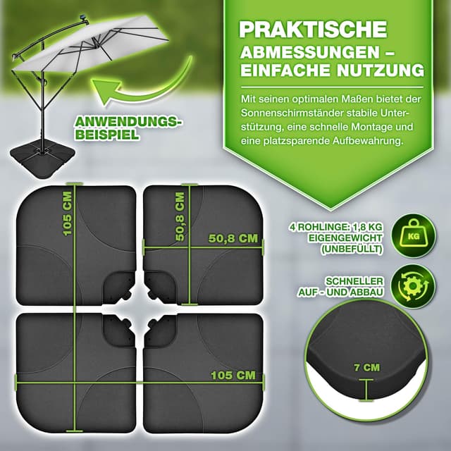 Thumbnail 1 de tillvex Sonnenschirmständer 60 L / 80 kg