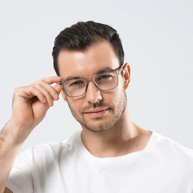 Detalle de Hubeye TR90 Sports Reading Glasses with Blue Light Blocking Lenses (Square, Flexible Fit)