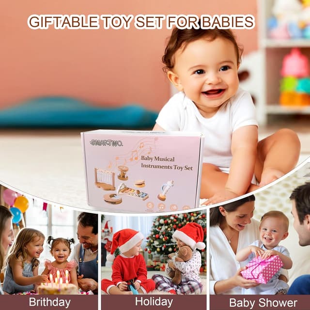 Thumbnail 6 de Smartwo Kids Musical Instruments wooden toy set 🎶