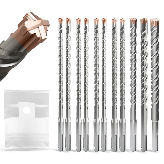 Detalle de XZH SDS-Plus Bohrerset 11-teilig (4–14 mm × 210 mm) für Beton, Mauerwerk & Stein