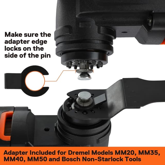 Detalle de JORGENSEN Set di 5 lame utensili oscillanti bi-metalliche per metallo, legno, plastica e cartongesso