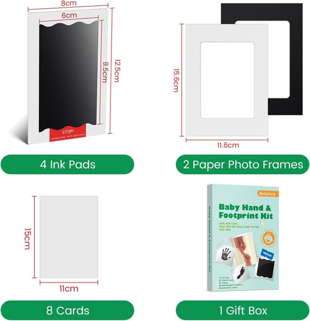 Detalle 1 de Nabance Baby Footprint & Handprint Kit 0–6 months 🖼