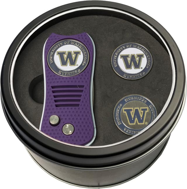 Detalle de Team Golf NCAA Adult-Unisex Tin Gift Set with Retractable Divot Tool and 2 Ball Markers