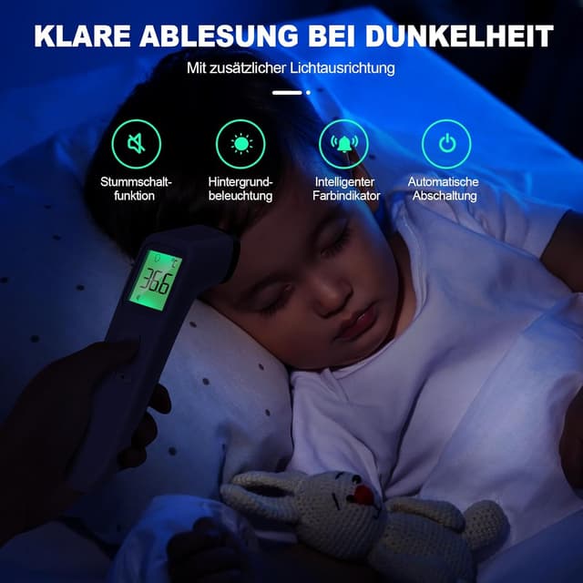 Detalle 2 de Kontaktloses Stirnthermometer mit 35 Speicherplätzen