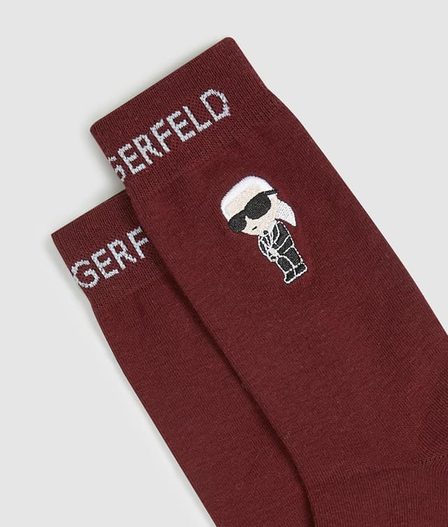 Detalle de Karl Lagerfeld Ikon Sock – lot de 3 chaussettes mi-longues pour femmes (35-38) multicolores