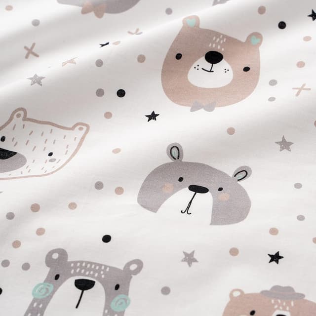 Detalle de FlyIdeas Set lenzuola e copripiumino/copriscusino Bambino in cotone 80x160 cm, neonati