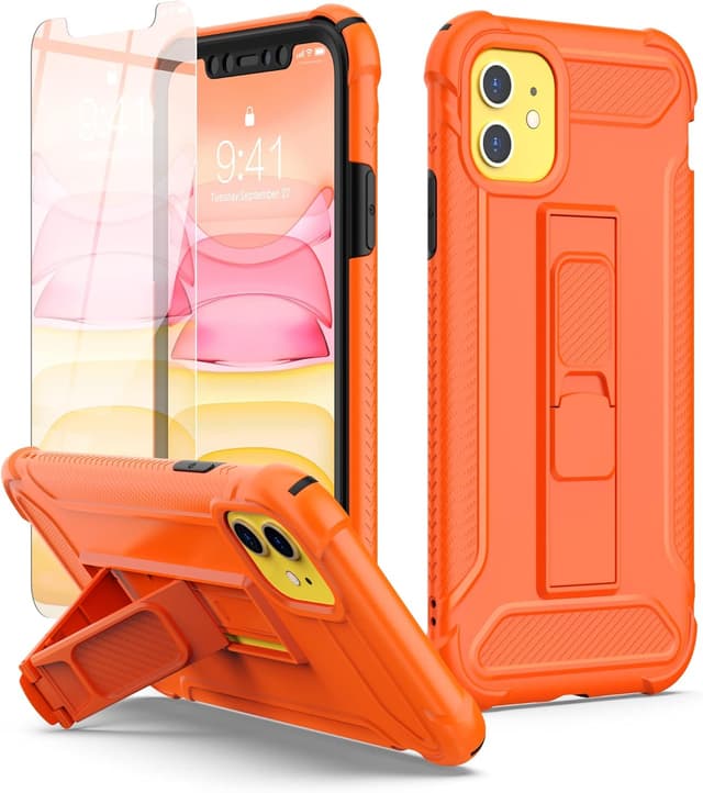 Thumbnail 6 de ORETECH 5-in-1 Schutzhülle für iPhone X/XS (5,8 Zoll), stoßfest inkl. 2 Schutzfolien & Ständer – grün