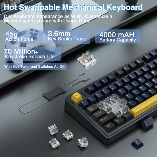 Thumbnail 3 de AULA F75 4000mAh wireless keyboard ⌨