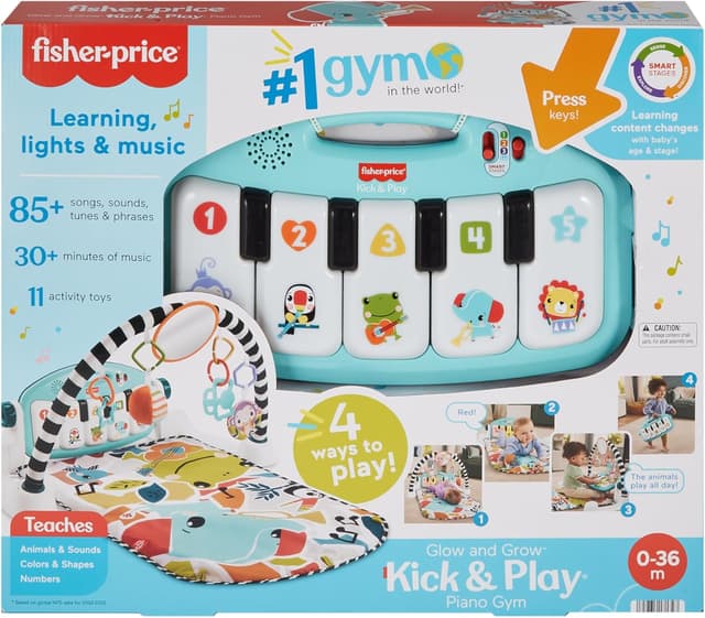 Thumbnail 5 de Fisher-Price Glow & Grow Gimnasio con sonidos y luces 🐻