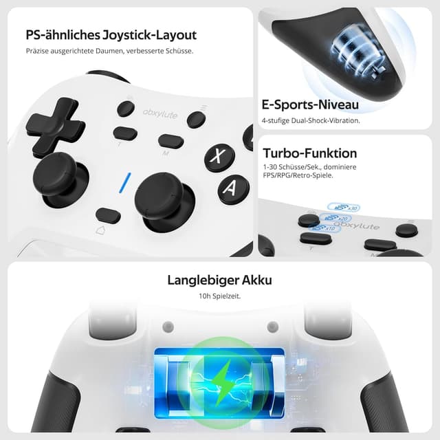 Detalle 2 de abxylute C5P kabelloser Gaming-Controller 2,4 GHz