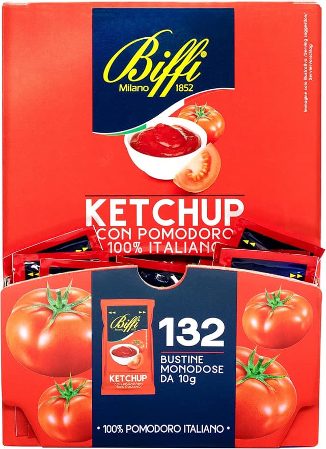 Detalle de Ketchup Biffi con pomodoro 132 bustine da 10 g