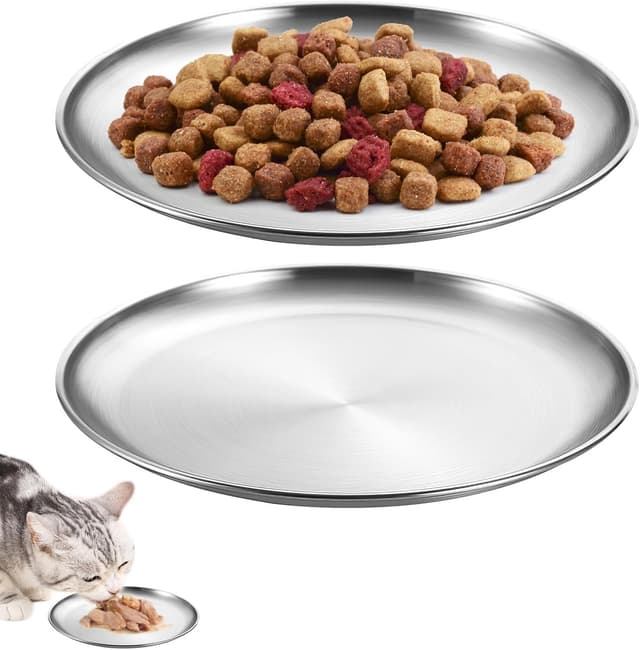 Imagen de UOCAI Katzennapf Flach Edelstahl 14 cm en OfertitasTOP