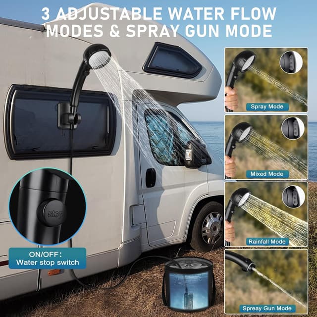 Thumbnail 6 de Portable camping shower pump 20L