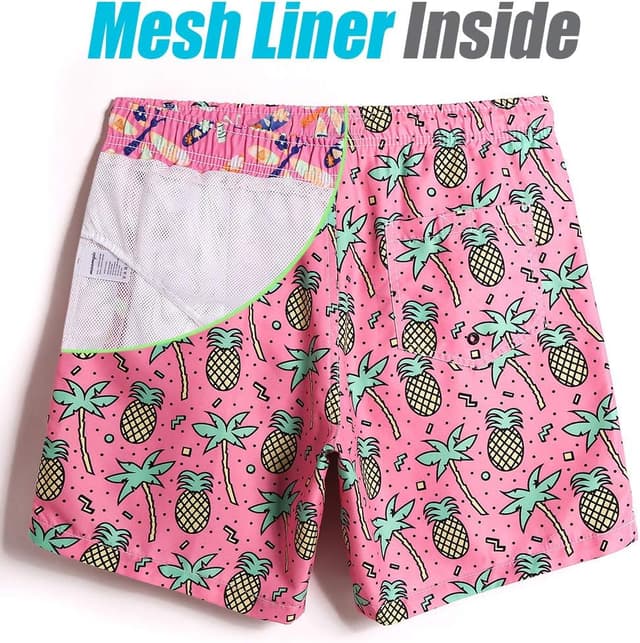 Detalle de MaaMgic Men’s Swimming Shorts Quick Dry Trunks with Mesh Lining