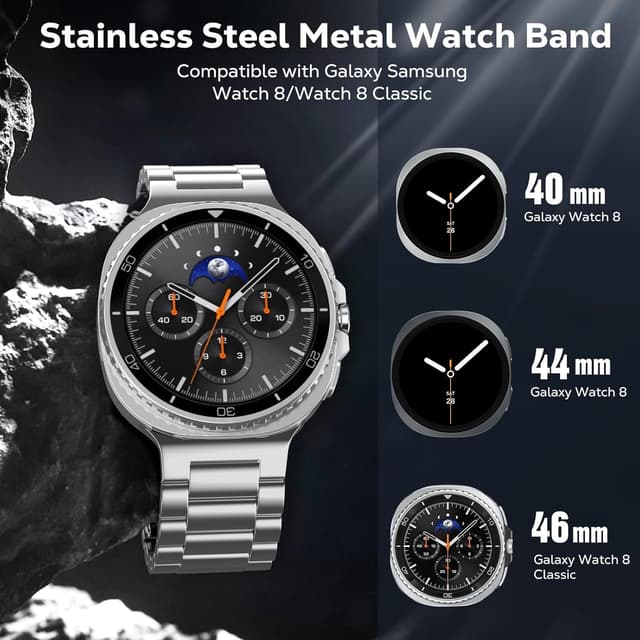Detalle 2 de TiMOVO Metal Strap for Samsung Galaxy Watch 8 40/44 mm & Watch 8 Classic 46 mm