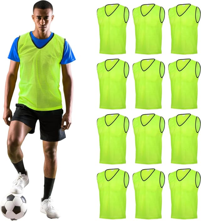 Detalle de GSi Sports Pinnies mesh training vests pack