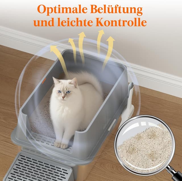 Thumbnail 4 de Lifewit 28L Katzenklo aus Edelstahl, offen