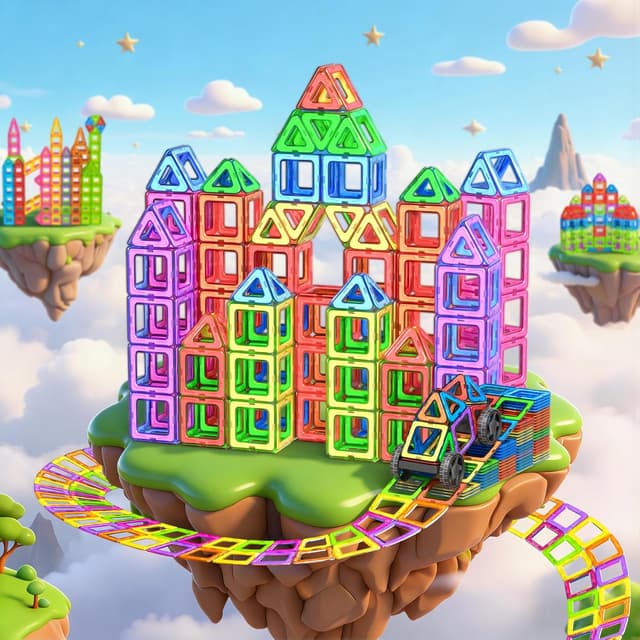 Detalle 2 de WOOBLO Magnetische Bausteine 50 Teile für STEM