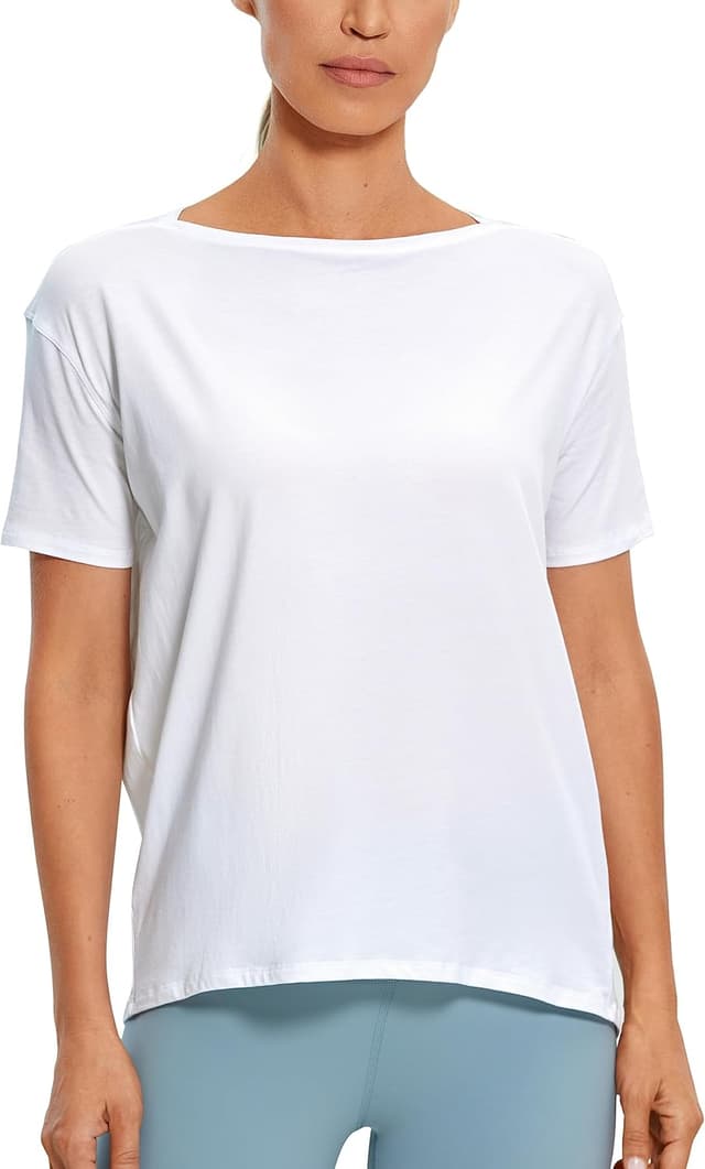 Thumbnail 6 de T-shirt d’été CRZ YOGA en coton Pima pour femme – ample, léger et manches courtes