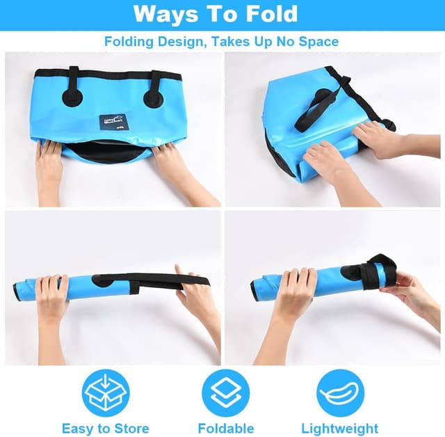 Detalle 2 de Seau pliable flintronic 10L / 12L / 20L pour pêche, randonnée, nautisme et jardinage