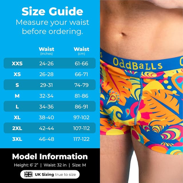 Detalle de OddBalls men’s boxers multipack (3) – classic fit cotton boxer briefs with elasticated waistband