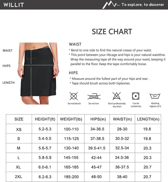 Thumbnail 6 de WILLIT Jupes de golf longueur genou 50-53 cm