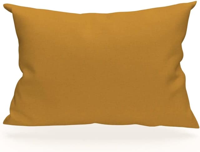 Detalle de Soleil d'ocre Taie d'oreiller en coton 57 fils moutarde 50x70 cm