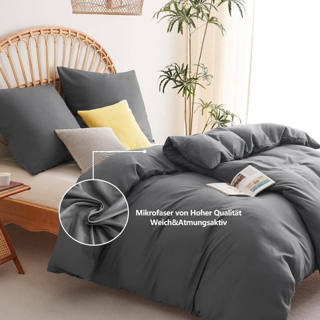 Detalle de WAVVE Bettwäsche 135x200 Grau