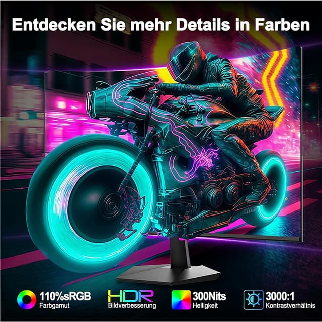 Detalle de Minifire MFG27C1L 27" Curved Gaming Monitor 160Hz