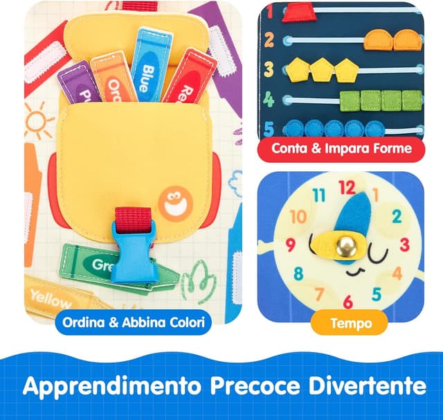 Detalle 1 de Libro Montessori Busy Board 1 anno 22 attività