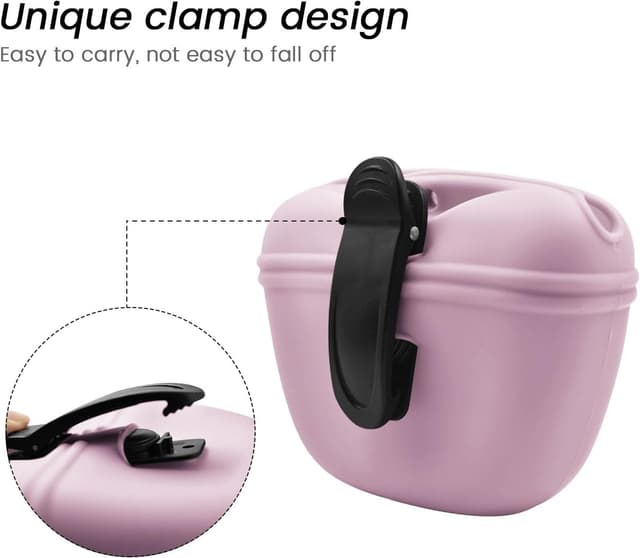 Detalle 2 de AUDWUD Silicone Dog Treat Pouch with Magnetic Clip Closure (BPA-free)