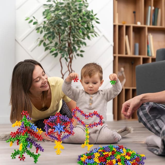 Thumbnail 6 de thinkmaster 300-Teile Steckblumen Konstruktionsspielzeug für Kinder ab 3 Jahren