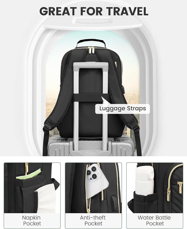 Detalle 2 de LOVEVOOK Laptop Backpack Purse 15.6 in