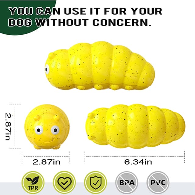 Detalle 2 de Clover Indestructible Dog Toy – natural rubber chew & squeak toy for medium/large aggressive chewers