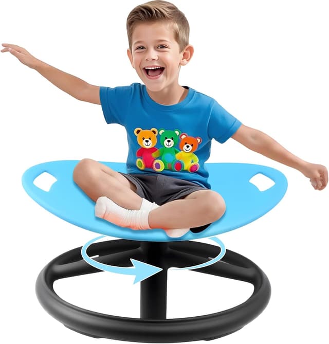 Detalle de LGMCF Kids Sensory Spinning Chair (Blue) with Safety Handle and Non-Slip Design