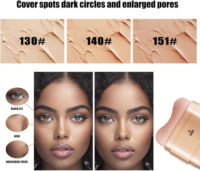 Detalle de Catlinez Correttore 2 in 1 con pennello: copre imperfezioni, occhiaie e pori dilatati (40 g)