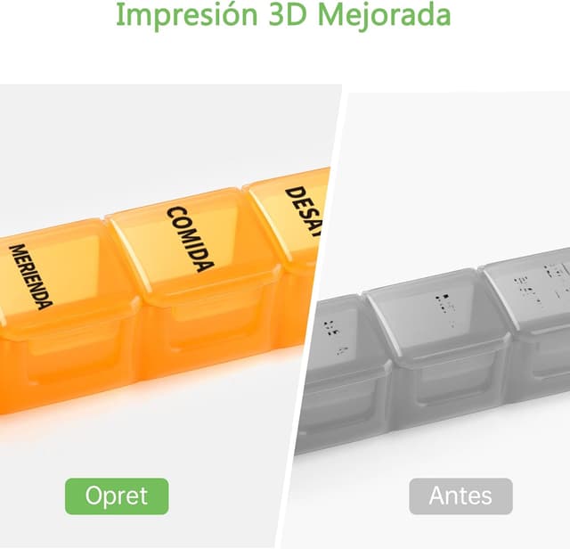 Thumbnail 3 de Pastillero Semanal 4 tomas Español 28 compartimentos