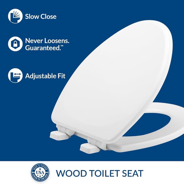 Detalle de Mayfair Linden Slow Close Toilet Seat, 14.12 in