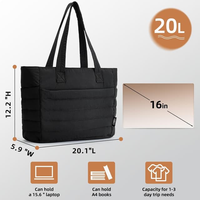 Detalle de Axcone Handtasche Damen Shopper wasserdichte Laptop-Tote Bag (für 15,6 Zoll)