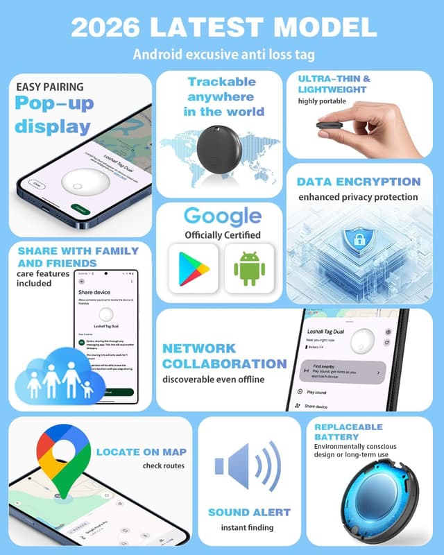 Thumbnail 2 de KIUP Air Tags 2-Year Battery 4-Pack