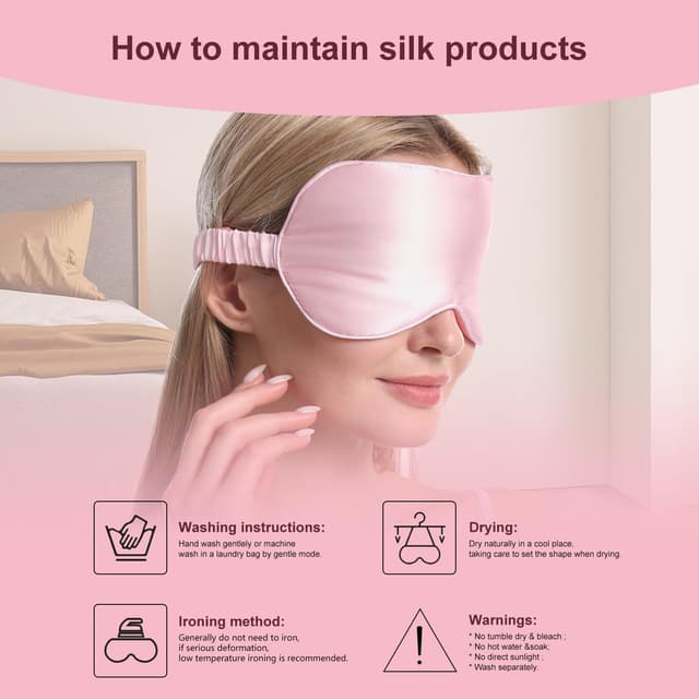 Thumbnail 5 de YUNCHI Schlafmaske Seide 19 Momme Rosa