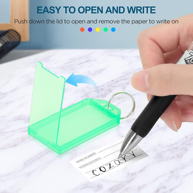 Detalle 2 de Cozary Targhette Portachiavi 20 Pezzi 5,7x2,9 cm 🔑